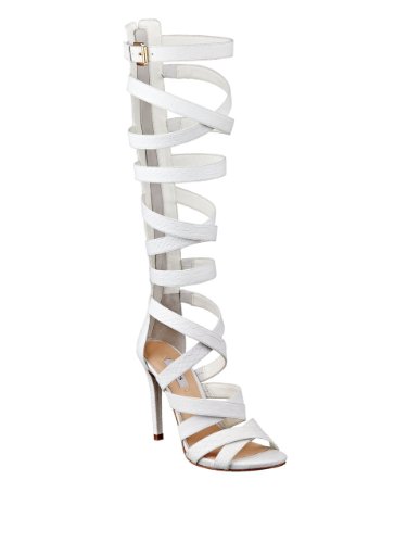 GUESS-Womens-Chrina-Embossed-Knee-High-Gladiator-Sandals-WHITE-TEXTURE ...