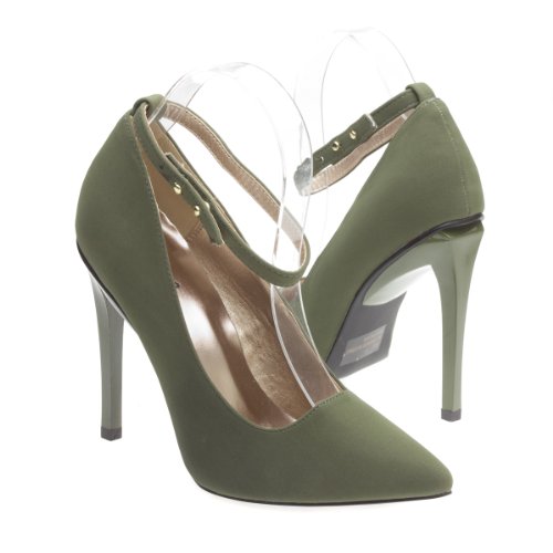 ... High Heel Pump Shoes, Olive Green Nubuck, 6 B (M) US - Top Fashion Web