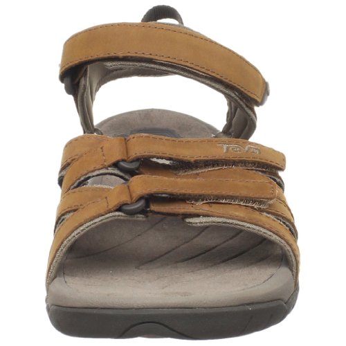 Teva Women's Tirra Leather Sandal,Rust,8 M US - Top Fashion Web