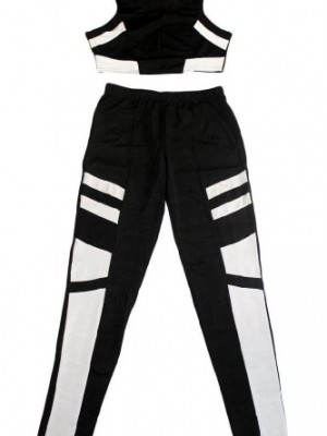 Adogirl-Womens-Two-piece-Jumpsuit-Style-Club-Pant-Set-Medium-Size-Black-0