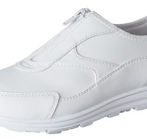 Anywears-Womens-Marigold-Leather-Zipper-Athletic-Nurse-Shoes-White-Size-8-0