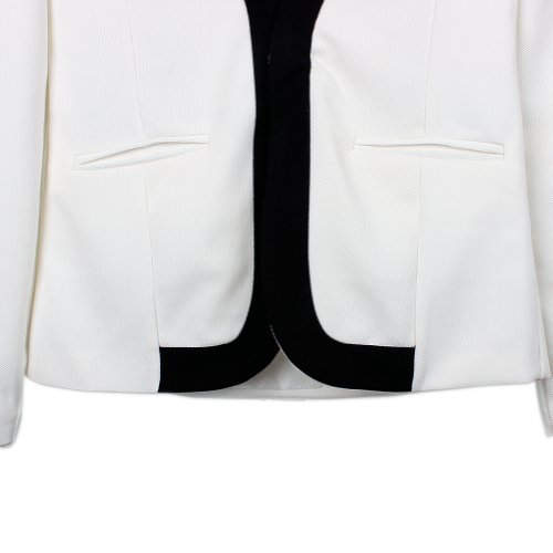 Asoidchi New Ladies White Black Colors Slim OL Blazer Jacket Suit Coat ...