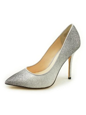 Boutique-9-Justine-Womens-Size-6-Silver-Pumps-Heels-Shoes-0