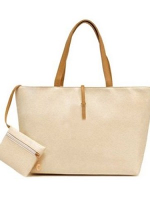 Classic-Fashion-Leather-Tote-Bags-with-Coin-Wallet-Beige-0
