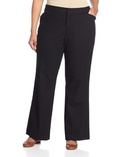 Dickies Women's Plus-Size Relaxed Straight Stretch Twill Pant, Black ...