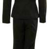 Evan-Picone-Womens-Costa-Brava-Seam-Pinstripe-Pant-Suit-with-Scarf-12P-Black-0-0
