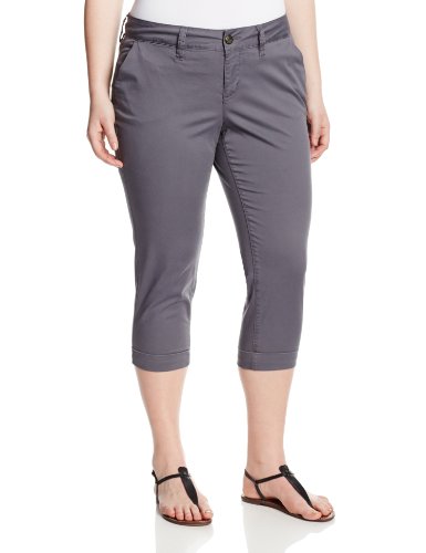 Jag Jeans Women's Plus-Size WM Cora Crop, Grey Stone, 14W - Top Fashion Web