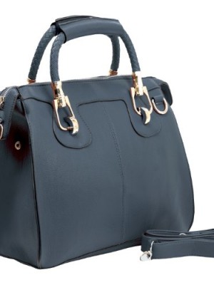 MARISSA-Blue-Office-Tote-Top-Double-Handle-Doctor-Style-Bowler-Handbag-Satchel-Purse-Shoulder-Bag-0