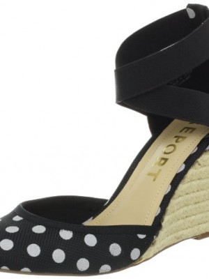 Report-Antonella-Womens-Size-11-Black-Textile-Wedge-Sandals-Shoes-0