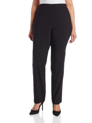 Sag-Harbor-Womens-Plus-Size-Millenium-Pull-On-Pant-with-Slim-Panel-and-Coin-Pocket-Average-Black-20W-0