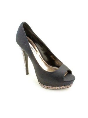Steve-Madden-AARIA-Womens-Size-95-Black-Open-Toe-Textile-Platforms-Heels-Shoes-0