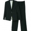 Tahari-Womens-Petite-Pinstripe-Seamed-Pant-Suit-Set-Black-4P-0
