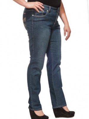 Womens-Blue-Plus-Sized-Stretch-Denim-Jeans-with-Decorative-Back-Pockets-by-Gazoz-Size-18-0
