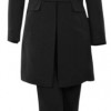 Womens-Business-Suit-Military-Long-Jacket-Pant-Suit-10-Black-0