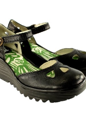 Womens-Fly-London-Yuna-Wedge-Heel-Sandals-Ankle-Strap-Summer-Work-Shoes-Black-8-0