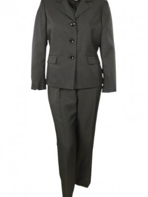 Womens-Herringbone-Stripes-Business-Suit-Jacket-Pant-Set-18-BlackWhite-0
