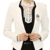 Womens-Long-Sleeved-Thin-Suit-Size-L-White-0
