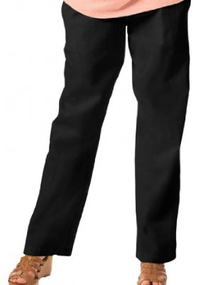 Womens-Plus-Size-Petite-pants-in-cool-linen-blend-BLACK12-WP-0