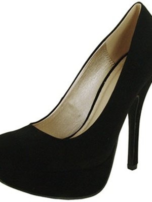 Womens-Qupid-Black-Nubuck-Round-Toe-Platform-High-Heel-Pump-Size-85-Onyx01x-0