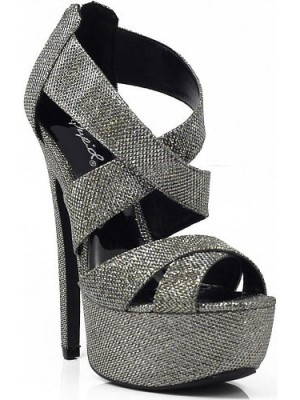 Womens-Qupid-Glitter-Strappy-Platform-High-Heels-Sandal-Pump-Silver-Glitter-8-0