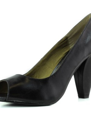Womens-Qupid-Pandora-01-Black-High-Heel-Patent-Pu-Pump-Shoes-Black-9-0