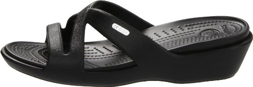 Crocs Women's Patricia II Wedge Sandal,Black/Black,7 M US - Top Fashion Web