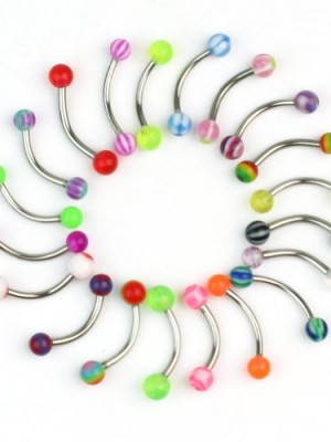 20pcs-Mixed-Color-Ball-Stainless-Steel-Barbell-Curved-Eyebrow-Ring-Bars-Piercing-0