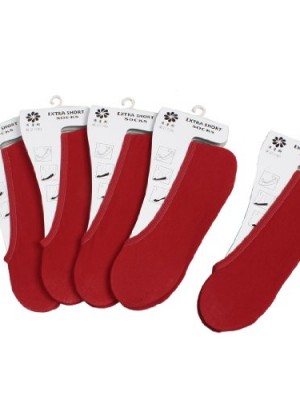 5-Pairs-Invisible-Low-Cut-Ladies-Stretch-Slipper-Heels-Boat-Socks-Red-0