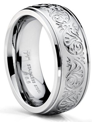 7MM-Stainless-Steel-Ring-With-Engraved-Florentine-Design-Size-7-0