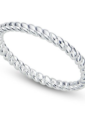 925-Sterling-Silver-2MM-Eternity-Rope-Wedding-Band-Ring-Nickel-Free-Sz-11-0