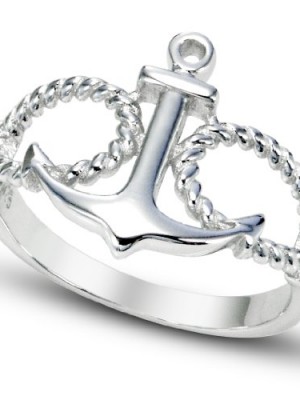 925-Sterling-Silver-Anchor-Rope-Nautical-Band-Ring-Sz-7-0