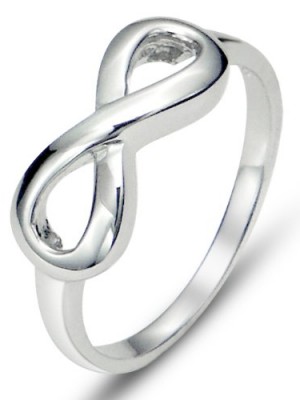 925-Sterling-Silver-Infinity-Symbol-Wedding-Band-Ring-Nickel-Free-Sz-10-0
