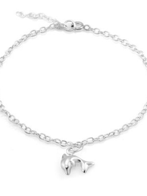 925-Sterling-Silver-Little-Dolphin-Fish-Charm-Adjustable-Chain-7-8-Women-Bracelet-Jewelry-0