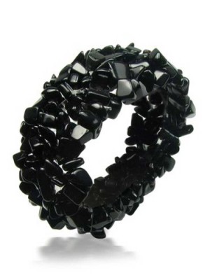 Bling-Jewelry-Black-Onyx-Gemstone-Chips-Chunky-Stretch-Bracelet-0