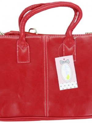 Fashion-Women-Korea-Simple-Style-PU-leather-Clutch-Handbag-Bag-Totes-Purse-Red-0