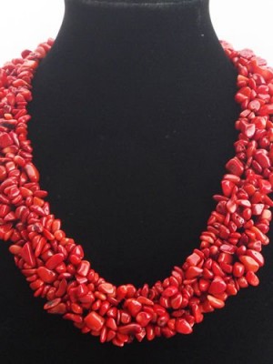 Fashionable-Red-Coral-Chip-Necklace-175-Inch-0