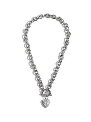 G-by-GUESS-Womens-Rhinestone-Heart-Toggle-Necklace-SILVER-0