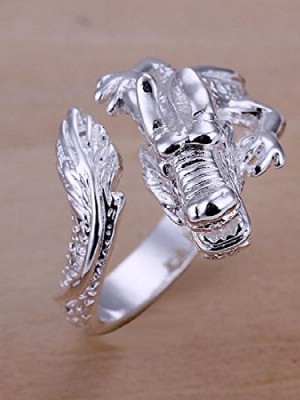 Hot-Style-Noble-Jewelry-925-Silver-Plated-Fashion-Women-Ring-Cool-Dragon-Open-Free-Yards-0