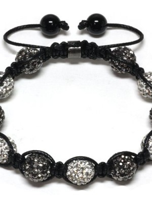 Iced-Out-10mm-Black-and-White-Beaded-Adjustable-Bracelet-0