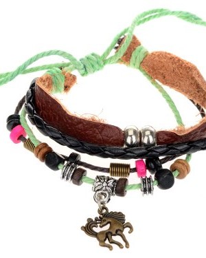 Imixlot-Handmade-Wrap-Leather-Vintage-Style-Ancient-Horse-Charm-Bangle-Bracelet-0