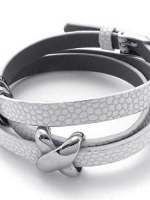 KONOV-Jewelry-Stainless-Steel-Cross-Charm-and-White-Rubber-Womens-Bracelet-fits-7-8-inches-0