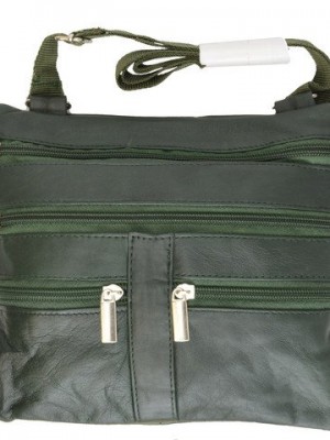 Lambskin-Leather-Double-Compartments-Cross-body-Handbag-Belt-Purse-in-One-0