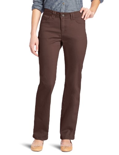 Lee Women's Classic Fit Straight Leg Jackie O Pant, French Roast, 6 ...