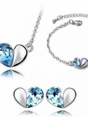 Lovers2009-Navy-Blue-Crystal-Set-Secret-Language-of-Love-Jewelry-Heart-Shape-Earrings-Bracelet-Necklace-0