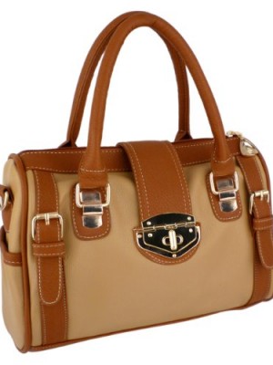 MG-Collection-BRADLEY-Dual-Tone-Brown-Bowling-Style-Satchel-Handbag-0