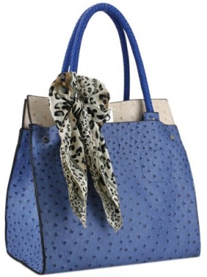 MG-Collection-DORIT-Blue-Beige-Ostrich-Embossed-Shoulder-Tote-Style-Handbag-0