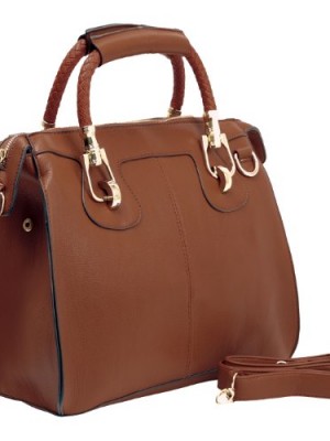 MG-Collection-MARISSA-Brown-Top-Double-Handle-Doctor-Style-Handbag-0