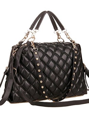 MG-Collection-MIZU-Trendy-Black-Quilted-Office-Tote-Studded-Shoulder-Straps-0