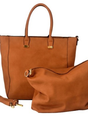 MG-Collection-PENELOPE-Brown-2-in-1-Bucket-Shopping-Tote-Bag-w-Removable-Pouch-0