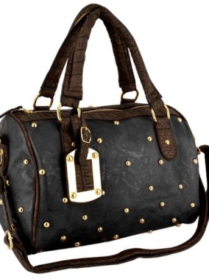MG-Collection-PRITA-Studded-Black-Faux-Crocodile-Bowler-Handbag-0